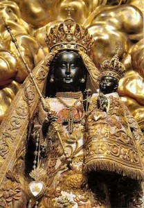 Photo of black madonna from the Einsiedeln Shrine.